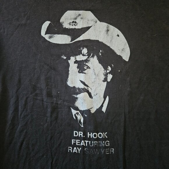 Vintage Dr. Hook Ray Sawyer Band Tour T-Shirt Black Hanes 50/50 – Men’s Large - Picture 2 of 9